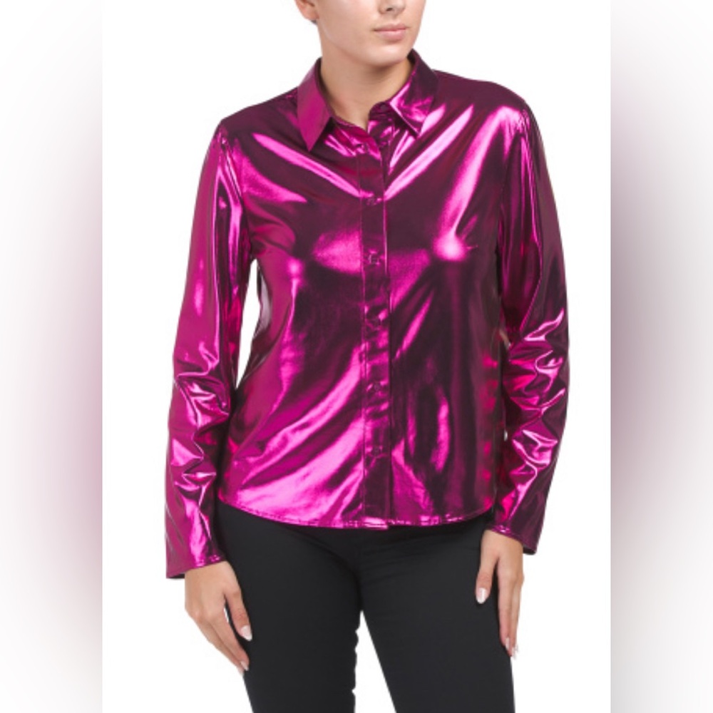 🌸NEW scooper & Ella Fuchsia  Women’s Blouse Sz Medium With Tags.